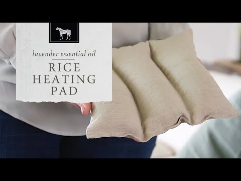 Homemade Rice Heating Pad with Lavender Essential Oil