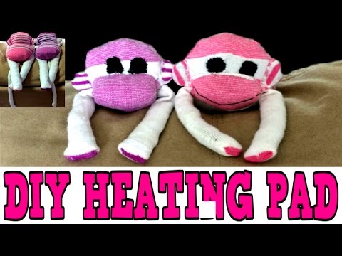 DIY SOCK MONKEY HEATING PAD! Microwavable! HEAT THERAPY Rice Pack CUTE!